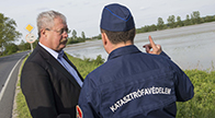 Komoly árhullám vonul le a Rábán
